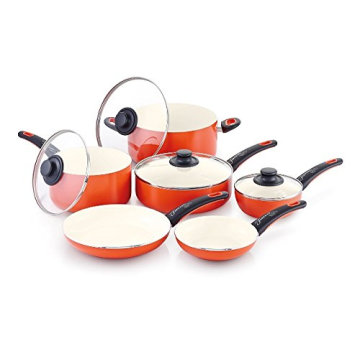 Amazon Vendor 10 Pieces Aluminum Alloy Nonstick Ceramic Cookware Set